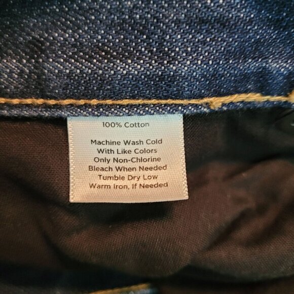 Talbots Jeans Womens 2 Straight Crop Low Rise Button Flap Pocket Dark Wash Denim - Picture 5 of 11